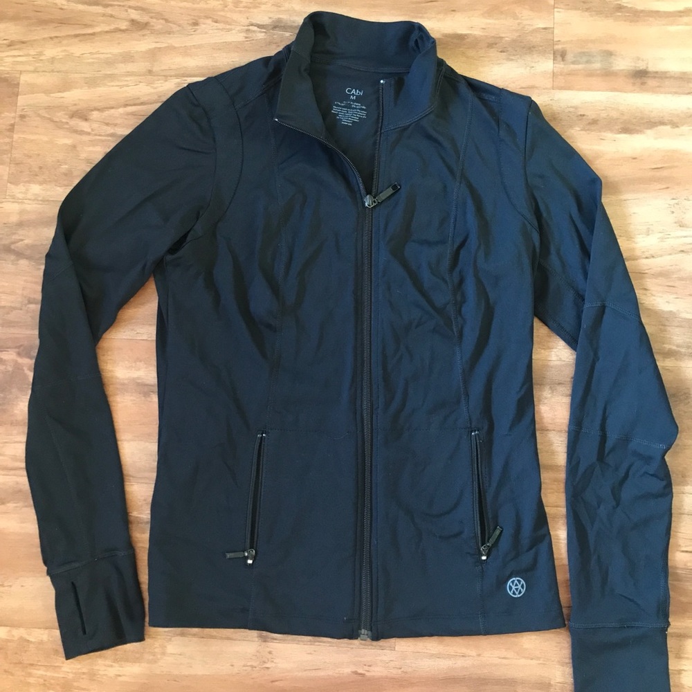 Cabi Black Athletic Full Zip Size: M